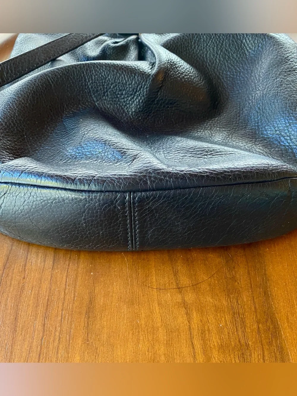 Marc by Marc Jacobs Leather Classic Q Hillier Hobo Shoulder Crossbody Bag Black